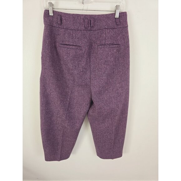 J. Crew Parke Wool Purple Herringbone Womens 2 Pc Suit Set Blazer Pants 6 S - Picture 7 of 12